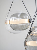 Cello Hand-Blown Glass Pendant Light - Elegant Pear-Shaped Hanging Lamp for Kitchen & Dining Room