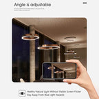 Modern Ring Chandelier - Minimalist LED Circular Pendant Light for Living Room & Office
