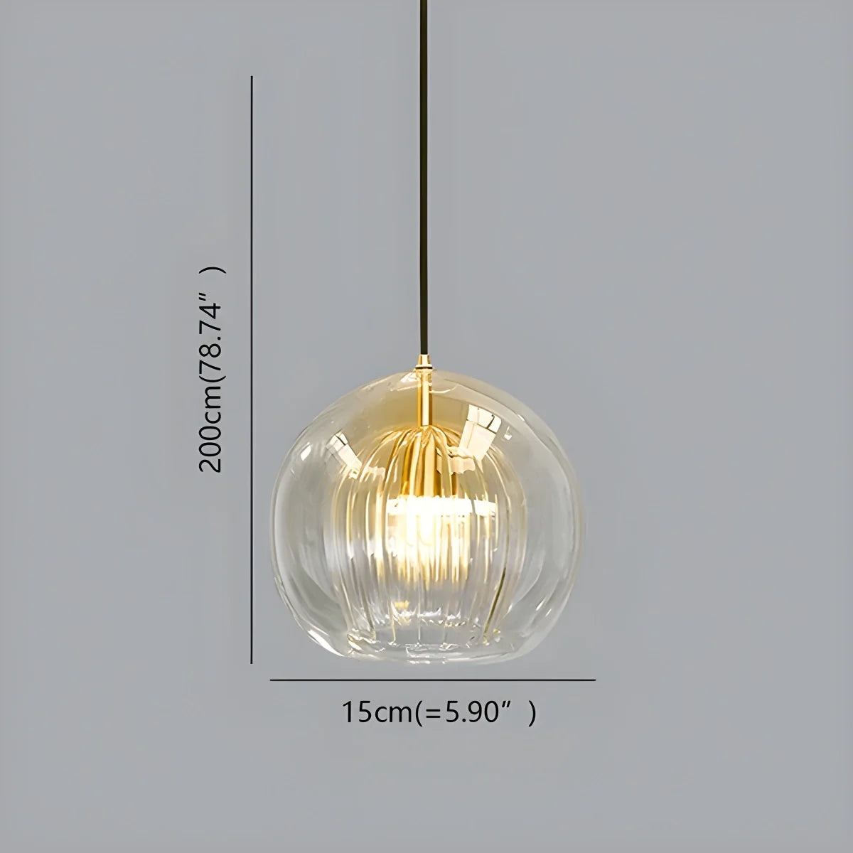 Nuvlight Nordic Glass Globe Pendant Light