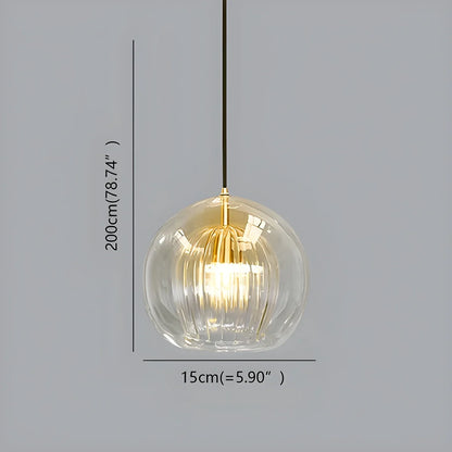 Nuvlight Nordic Glass Globe Pendant Light