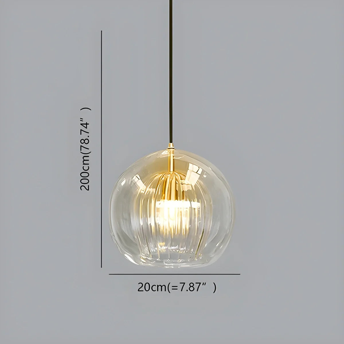 Nuvlight Nordic Glass Globe Pendant Light