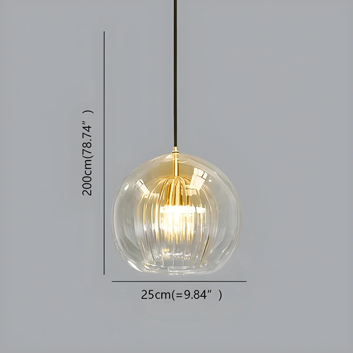 Nuvlight Nordic Glass Globe Pendant Light