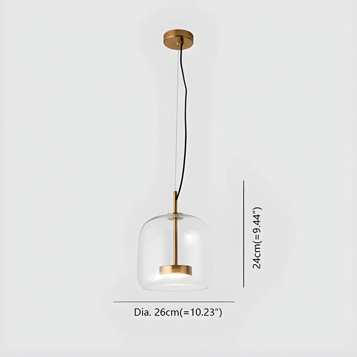 Modern Artisan Glass Pendant - Elegant Hand-Blown Globe Hanging Light for Dining Room