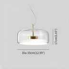Modern Artisan Glass Pendant - Elegant Hand-Blown Globe Hanging Light for Dining Room