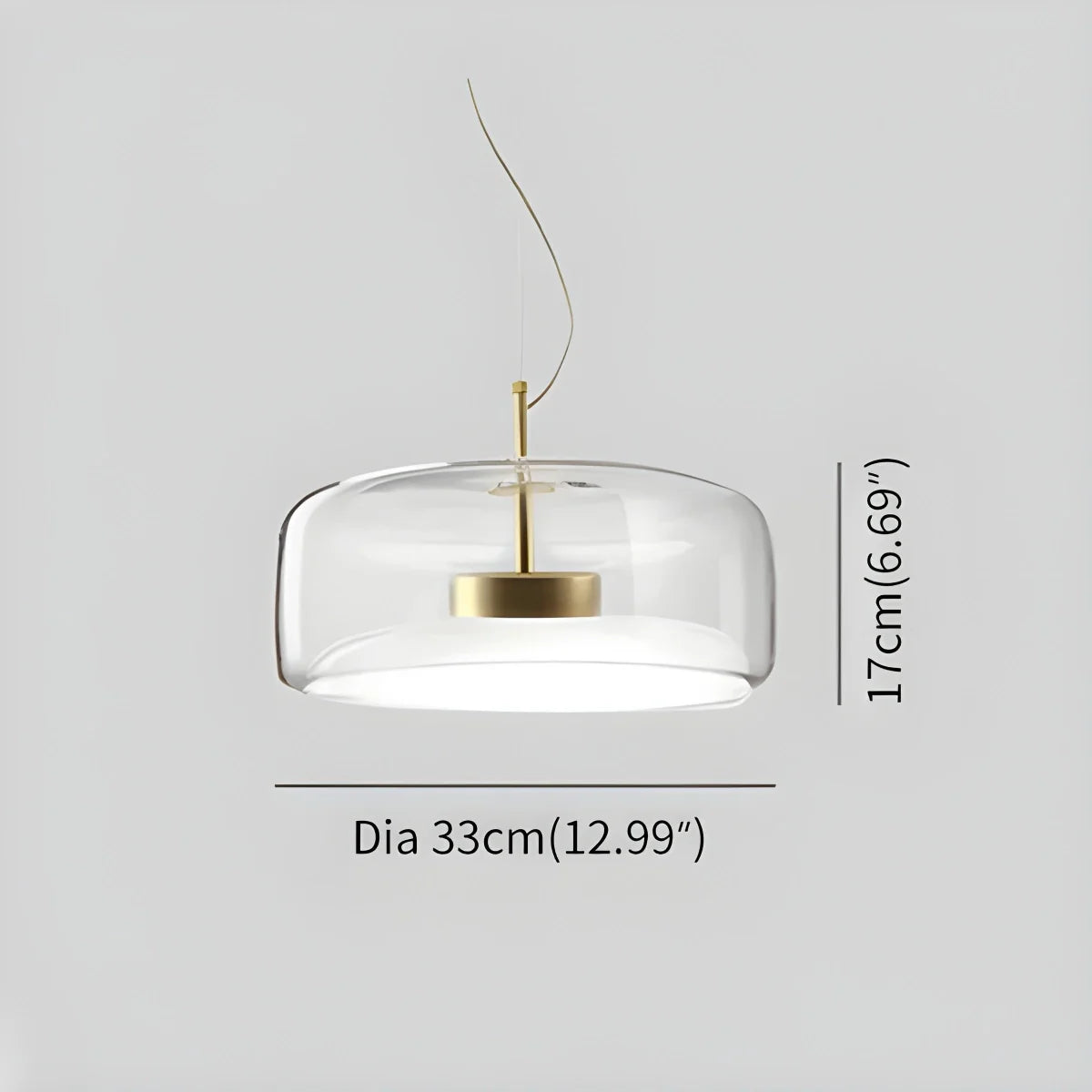 Modern Artisan Glass Pendant - Elegant Hand-Blown Globe Hanging Light for Dining Room