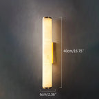 Modern Spanish Alabaster Sconce - Luxury Cylindrical Natural Stone Wall Light for Hallway & Bedroom