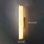 Modern Spanish Alabaster Sconce - Luxury Cylindrical Natural Stone Wall Light for Hallway & Bedroom