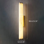 Modern Spanish Alabaster Sconce - Luxury Cylindrical Natural Stone Wall Light for Hallway & Bedroom