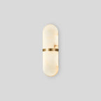 Melange Pill Sconce - Luxury Spanish Alabaster Wall Light with Natural Stone Veining