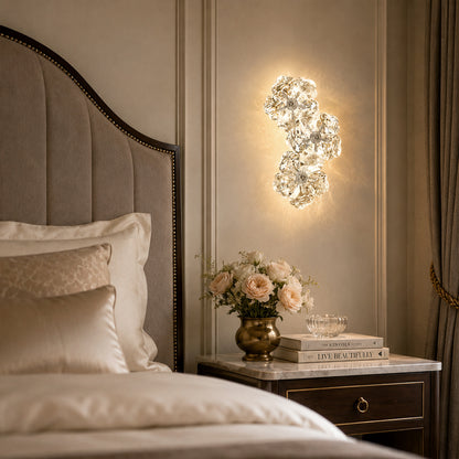 Crystal Flower Wall Lamp