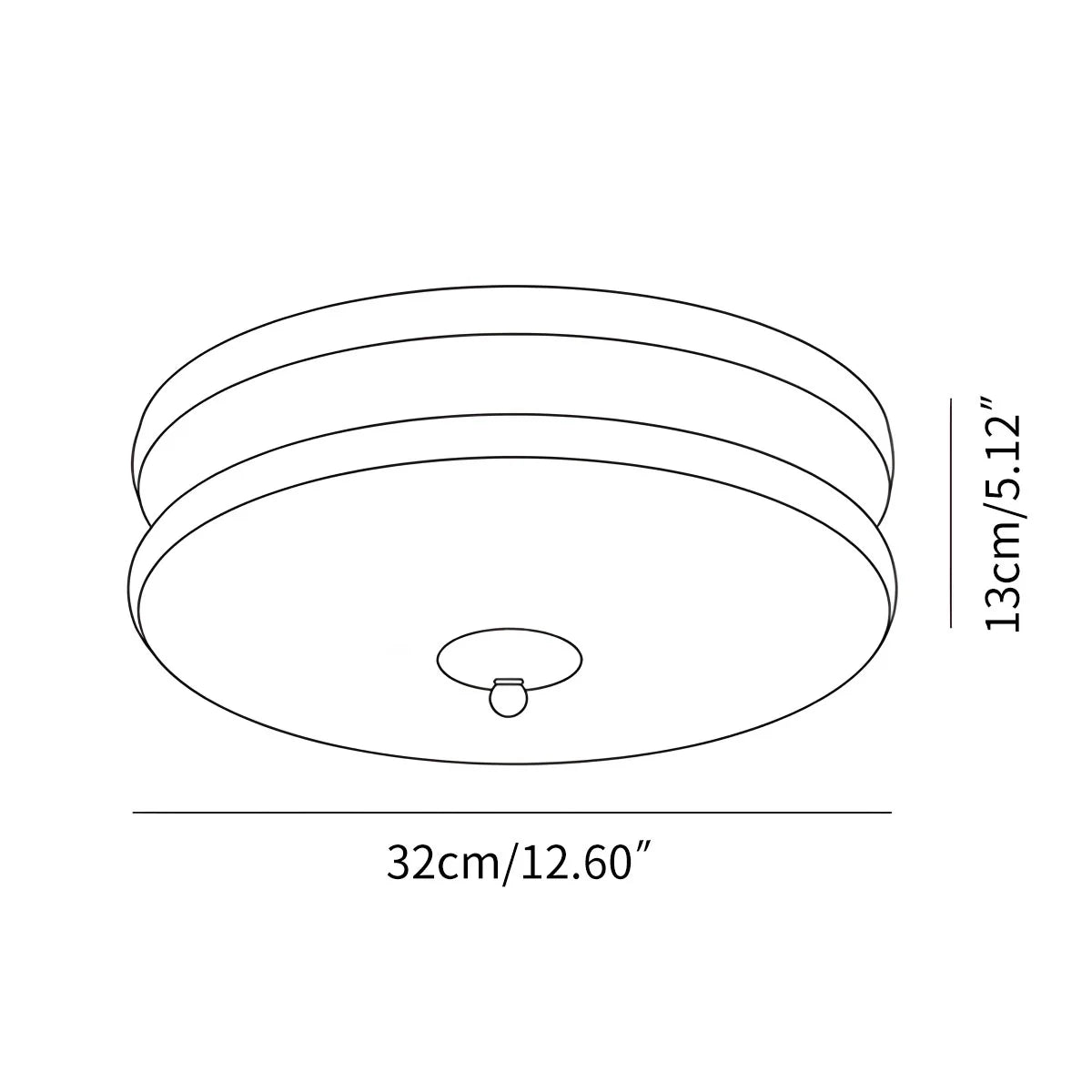 Glass and Brass Flush Mount Ceiling Light