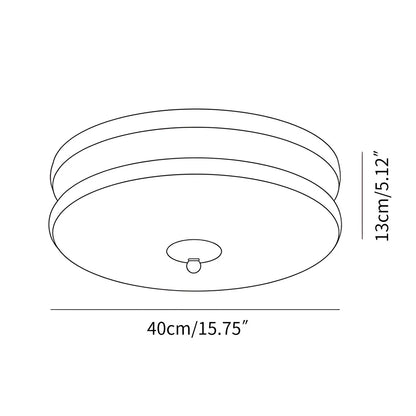 Glass and Brass Flush Mount Ceiling Light