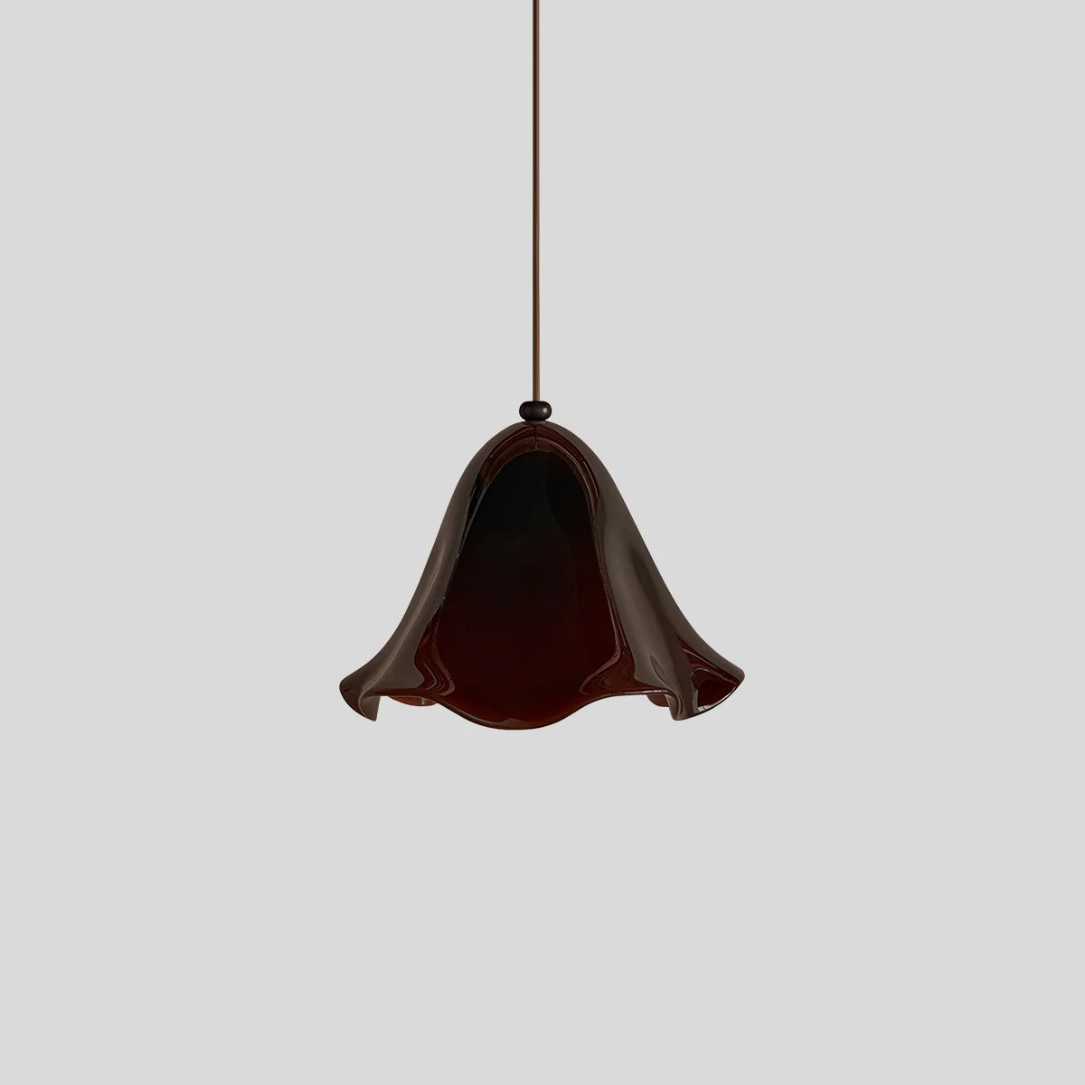 Dark brown flower glass pendant light