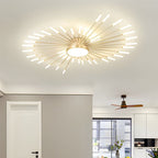 Artistic Fireworks Ceiling Light - Modern Swirl Burst Flush Mount for Living Room