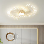 Artistic Fireworks Ceiling Light - Modern Swirl Burst Flush Mount for Living Room