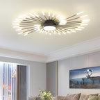 Artistic Fireworks Ceiling Light - Modern Swirl Burst Flush Mount for Living Room