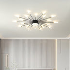 Artistic Fireworks Ceiling Light - Modern Swirl Burst Flush Mount for Living Room