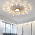 Artistic Fireworks Ceiling Light - Modern Swirl Burst Flush Mount for Living Room