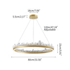 Modern Iceberg Chandelier - Luxury Hand-Poured Textured Glass Pendant for Dining & Living Room
