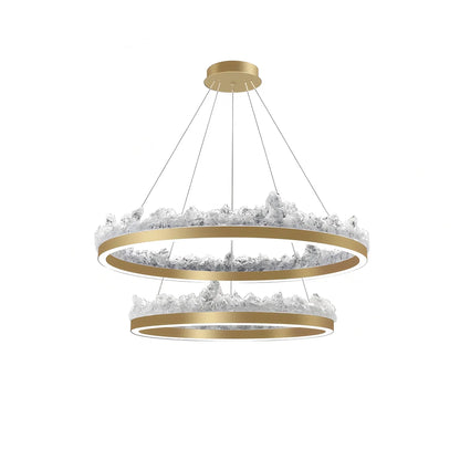 Nuvlight Modern Light Luxury Iceberg Chandelier Gold Stepless Dimming