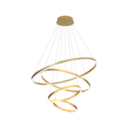 Gold Tiered Ring Chandelier
