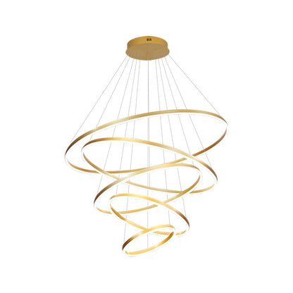 Gold Tiered Ring Chandelier