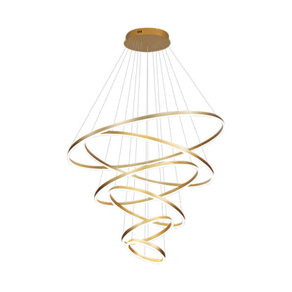 Gold Tiered Ring Chandelier