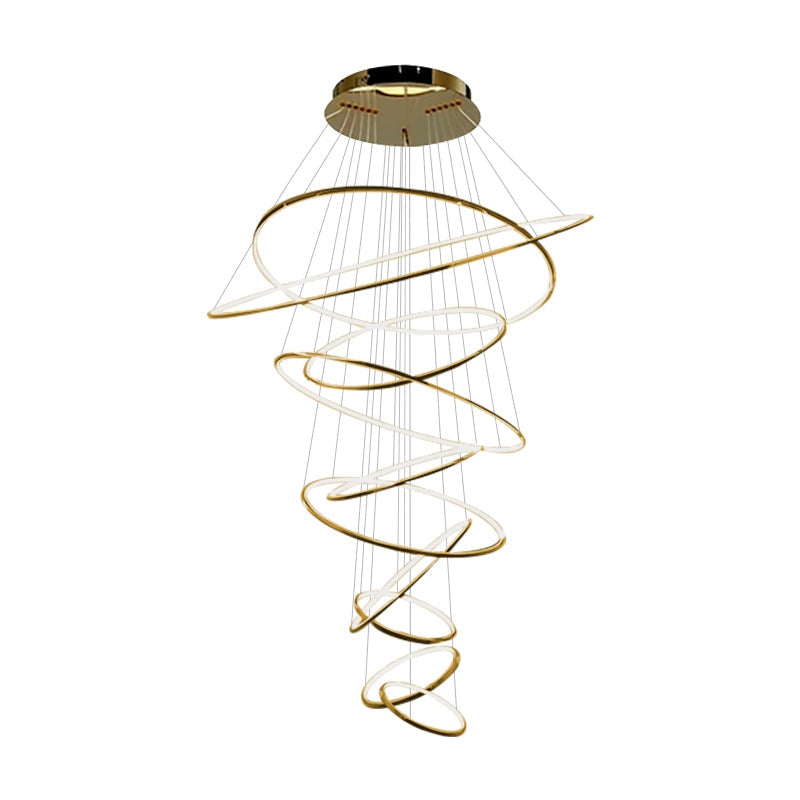 Grand Tiered Ring Chandelier - Modern Luxury Multi-Tier Lighting for Foyer & High Ceiling