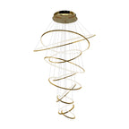 Grand Tiered Ring Chandelier - Modern Luxury Multi-Tier Lighting for Foyer & High Ceiling