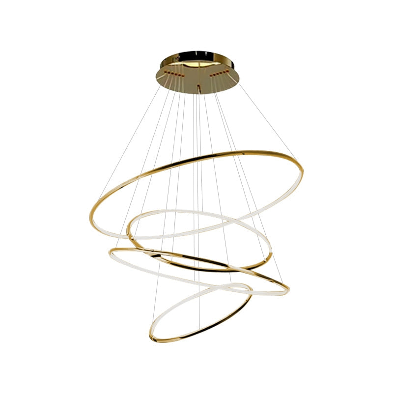 Grand Tiered Ring Chandelier - Modern Luxury Multi-Tier Lighting for Foyer & High Ceiling