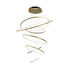 Grand Tiered Ring Chandelier - Modern Luxury Multi-Tier Lighting for Foyer & High Ceiling