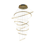 Grand Tiered Ring Chandelier - Modern Luxury Multi-Tier Lighting for Foyer & High Ceiling