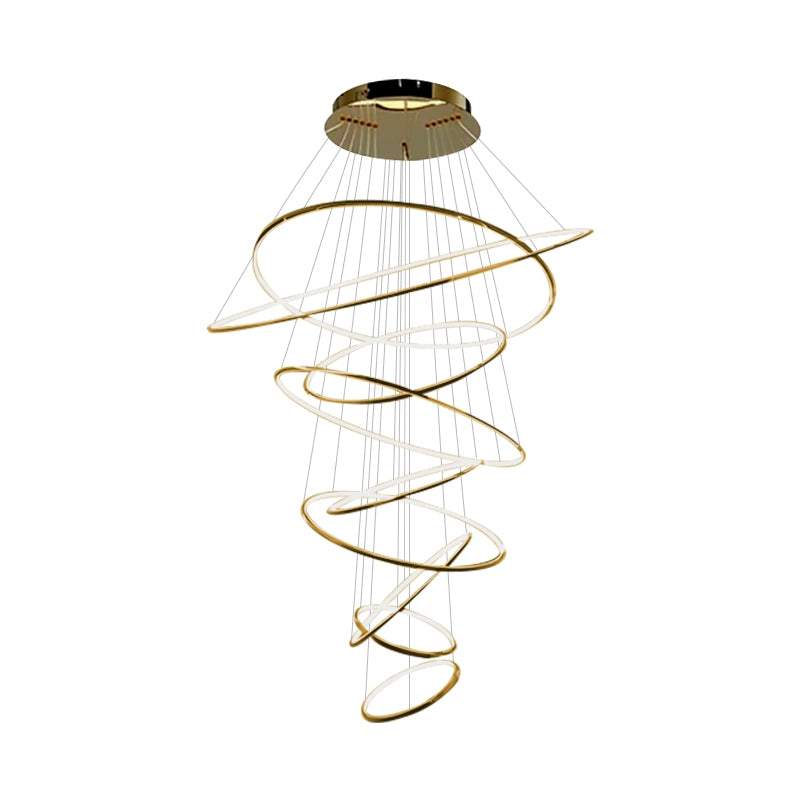 Grand Tiered Ring Chandelier - Modern Luxury Multi-Tier Lighting for Foyer & High Ceiling