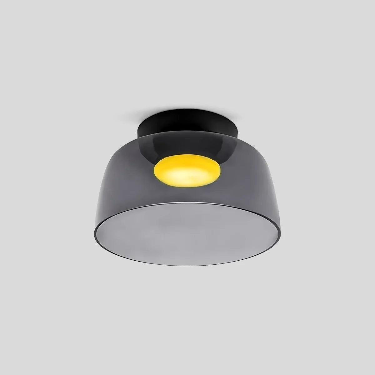  Colored Glass Ceiling Light for Bedroom Gray 1 Layer D32cm / 12.60″