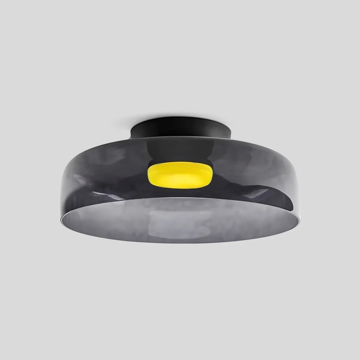  Colored Glass Ceiling Light for Bedroom Gray 1 Layer D42cm / 16.54″