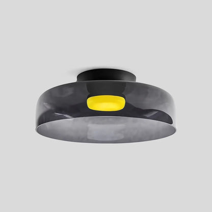  Colored Glass Ceiling Light for Bedroom Gray 1 Layer D42cm / 16.54″