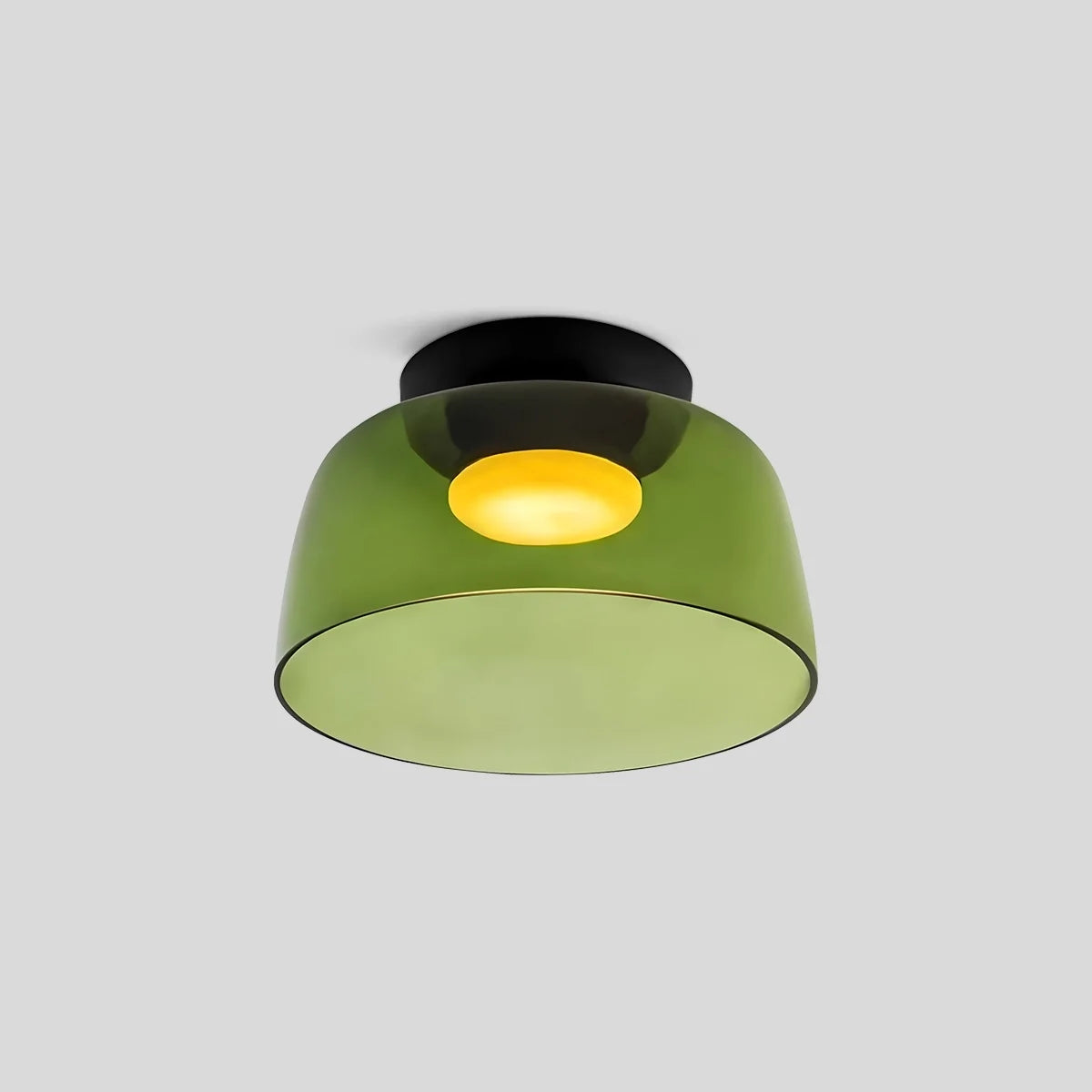  Colored Glass Ceiling Light for Bedroom Green 1 Layer D32cm / 12.60″
