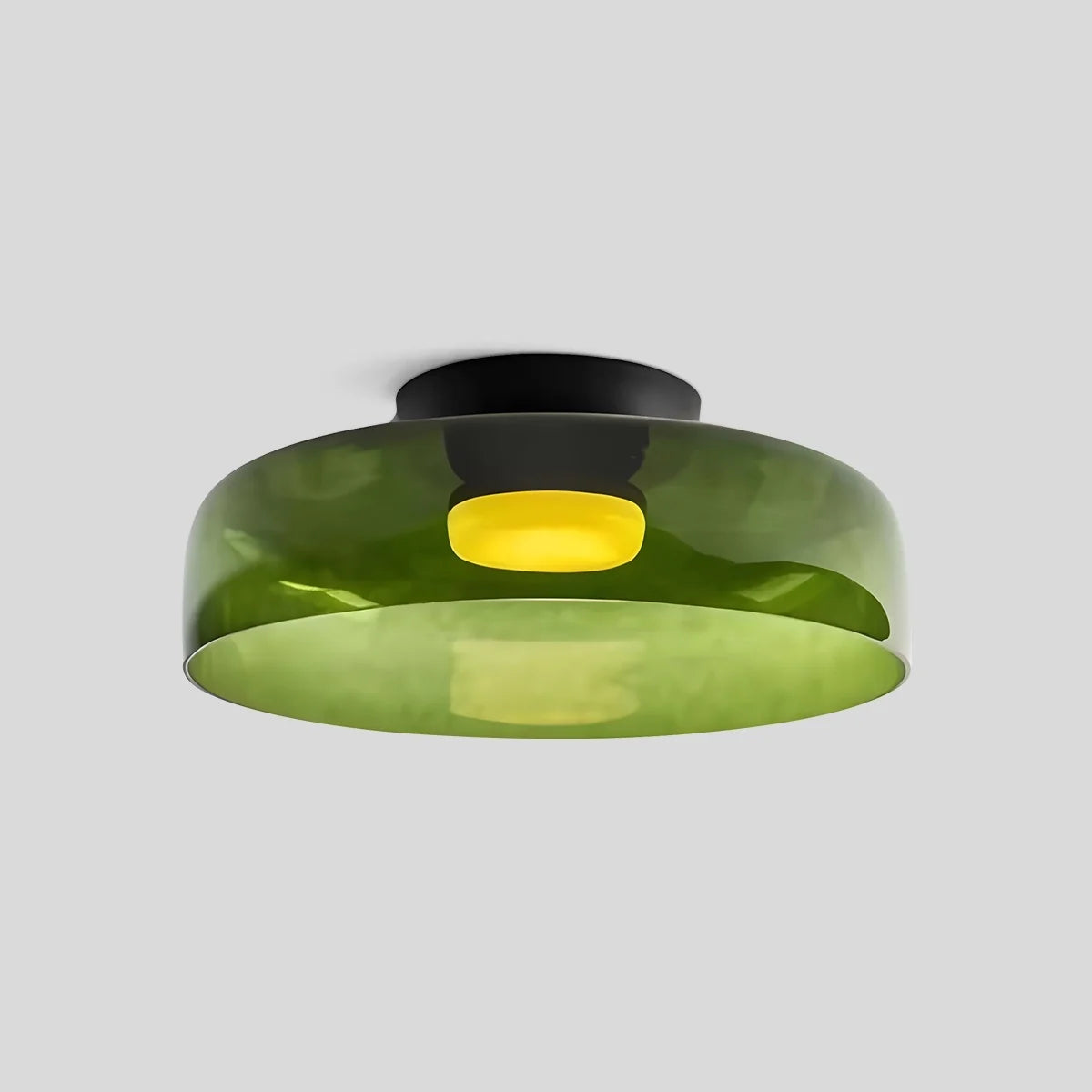  Colored Glass Ceiling Light for Bedroom Green 1 Layer D42cm / 16.54″