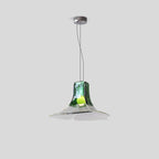 Murano Gradient Glass Pendant - Hand-Blown Petal Chandelier with Ombre Artistic Glow for Dining Room