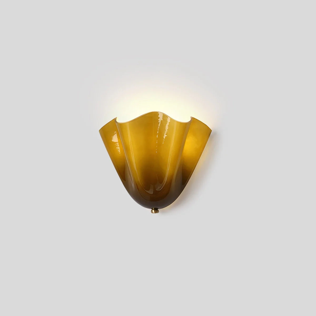 Floral Glass Wall Sconce for Bedside and Vanity