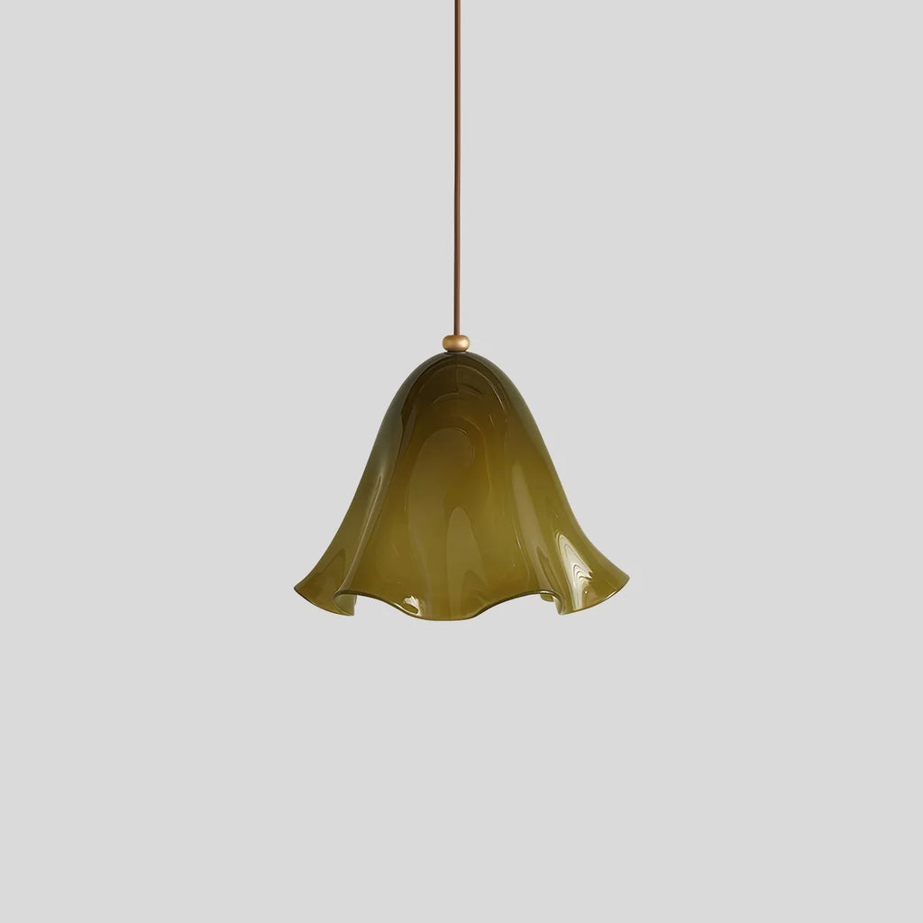 Tiffany Style Floral Pendant Light - Hand-Crafted Stained Glass Flower Hanging Lamp for Dining & Bedroom