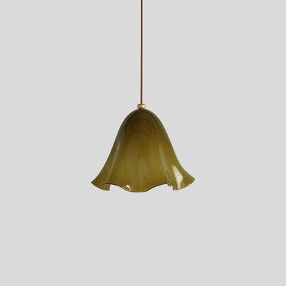 Floral Glass Pendant Light for Dining Room