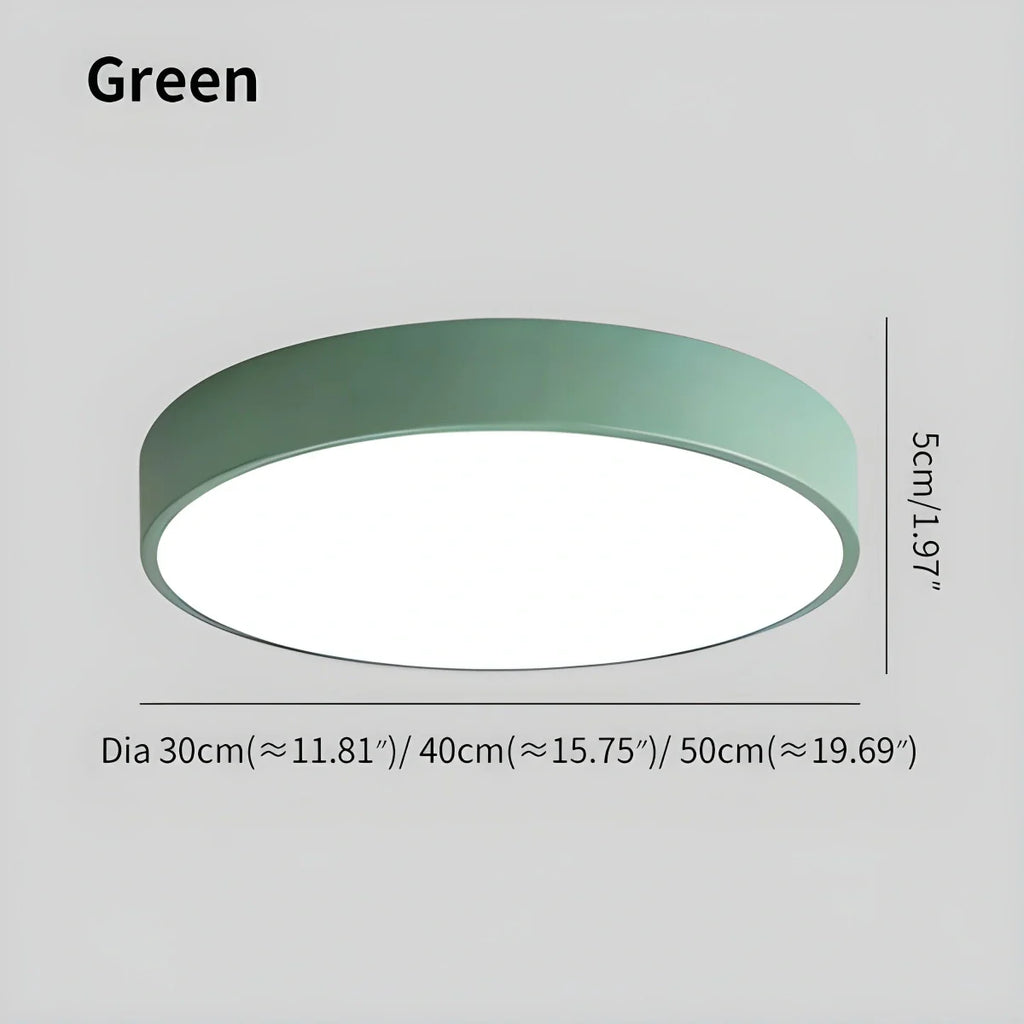 Modern Macaron Ceiling Light - Minimalist Circular LED Flush Mount for Nursery & Playroom