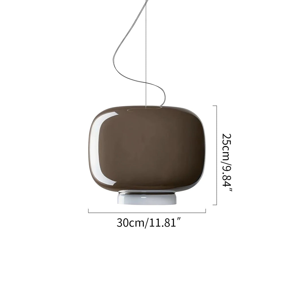 Modern Tinted Glass Lantern - Artistic Colored Pendant Light for Kitchen Island & Bar
