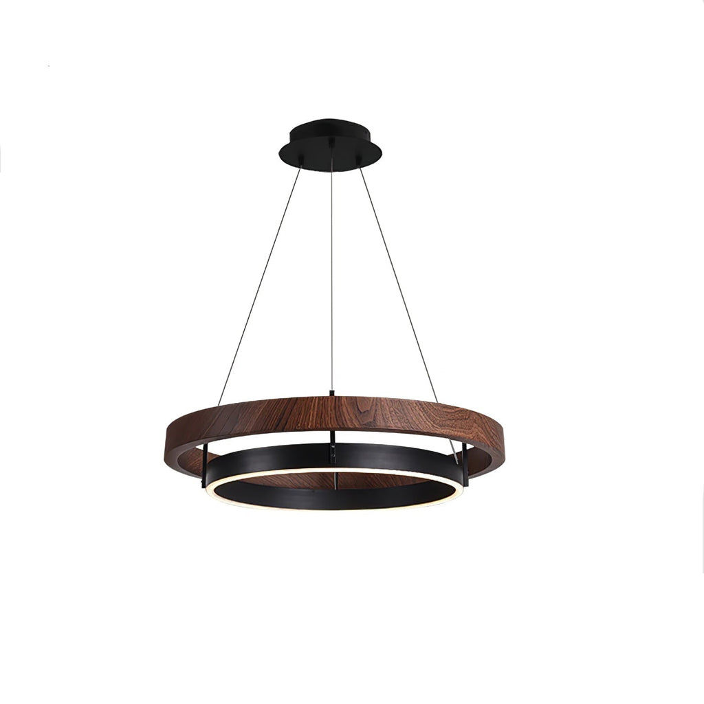 Haloa Minimalist Ring Pendant - Modern LED Circular Chandelier for Living Room & Foyer