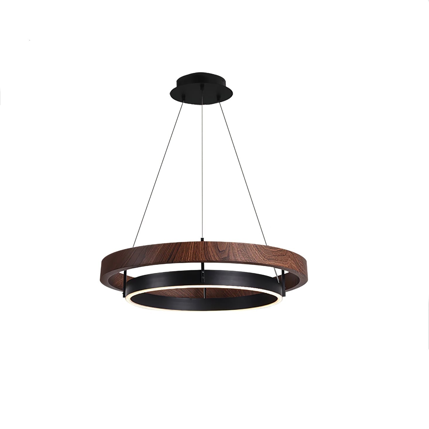 Haloa Minimalist Ring Pendant - Modern LED Circular Chandelier for Living Room & Foyer