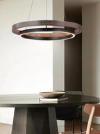 Haloa Minimalist Ring Pendant - Modern LED Circular Chandelier for Living Room & Foyer