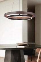 Haloa Minimalist Ring Pendant - Modern LED Circular Chandelier for Living Room & Foyer