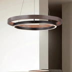 Haloa Minimalist Ring Pendant - Modern LED Circular Chandelier for Living Room & Foyer