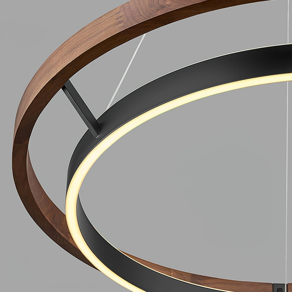 Haloa Minimalist Ring Pendant - Modern LED Circular Chandelier for Living Room & Foyer